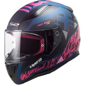 Resim Ls2 Rapid Xtreet Kapalı Kask Mat Mavi - Mor 