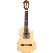 Resim Ortega RQ25 Requinto Series 1/2 Cutaway Klasik Gitar (Natural) 
