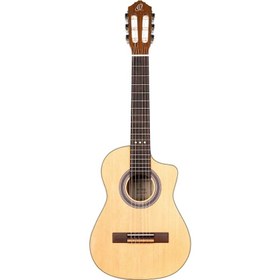 Resim Ortega RQ25 Requinto Series 1/2 Cutaway Klasik Gitar (Natural) 