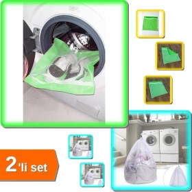 Resim Hereveoyuncak Yeşil Fermuarlı Ayakkabı Yıkama Filesi + Çamaşır Yıkama Filesi Battal Boy - 2li Set Z5X6U5 