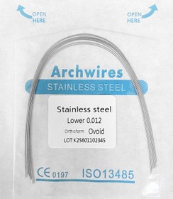 Resim 10 Adet Diş Paslanmaz Çelik Tel Ortodonti Kemerler Süper Elastik Ovoid Archwire Dikdörtgen/yuvarlak Diş Hekimi Orto Malzemesi 4 Chına 