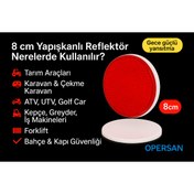 Resim opersan 80 MM KIRMIZI RENK KENDİNDEN YAPIŞKANLI KEDİ GÖZÜ 