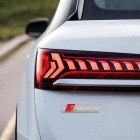 Resim Audı 3D Metal S Line Logo Amblemi Araba Çamurluk Rozeti ( 2 Adet) 