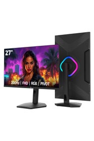 Resim Gamepower Lunis L40 27'' 200Hz 0.5Ms VA FHD RGB Pivot Gaming Monitör (Sıfır Ölü Piksel Garantili) 