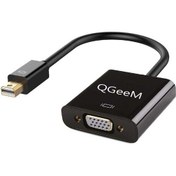 Resim Qgeem QG-HD17 VGA To Mini Display Port Dönüştürücü Adaptör 1080P Full Hd 60Hz Görüntü Aktarım 