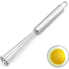Resim Belirtilmemiş Yeni Nesil Paslanmaz Çelik Metal Boncuk Top Uçlu Çırpıcı Sos Karıştırıcı Top Uçlu Yumurta Çırpıcı 