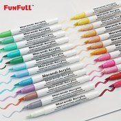 Resim 24'lü Morandi Akrilik Markör Kalemleri - 24 Renkli (Pembe, Yeşil, Sarı, Turuncu, Kırmızı, Mor, Kahverengi, Turkuaz, Teal, Nane, Limon, Mercan, Şeftali, Lacivert, Koyu Yeşil, Koyu, Koyu Kahverengi, Koyu Mor, Koyu Gri, Koyu) Yumuşak Fırça Uçlu Kaligrafi Markörleri 