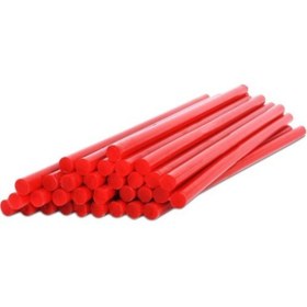 Resim Hayal Sepeti 7mm Ince Mum Sıcak Silikon Çubuk Ince Kırmızı - 15li Paket 