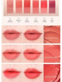 Resim Uzun Süre Kalıcı, Bulaşma Yapmayan, Kadifemsi Bitiş Sunan Tint Dare Tint Melty Velvet Rosyful Day 