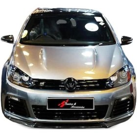 Resim Volkswagen Golf 6 R Tampon Uyumlu Ön Lip (Piano Black) 