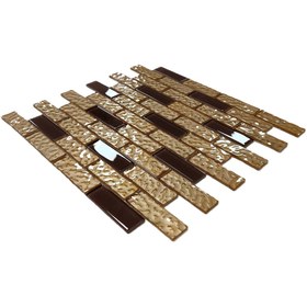 Resim MozaiKristaL Mutfak tezgah arası 23x73x4 mm. Kristal Cam Mozaik. ( 1 Kutu = 1 m2 Fiyatıdır ) 