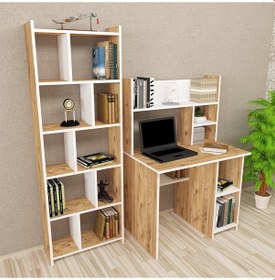 Resim Kalenderdekor1 Kalender Dekor Jimmy Snow 90 Cm Çalışma Takımı Jm02 Beyaz - Meşe 