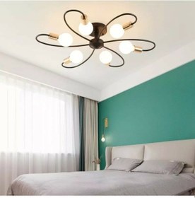 Resim Mars 6 Lı Spor Modern Gold Detaylı Salon,mutfak-yatak Odası-siyah Tavan Plofonyer Avize Ampulsüz Diğer 