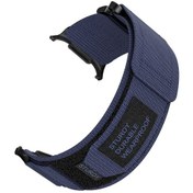 Resim Samsung Uyumlu Galaxy Watch Ultra 47mm İçin Bilek Kayışı Sihirli Bant Naylon Saat Bandı - Gece Mavisi 