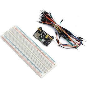 Resim Mb-102 Breadboard + 65 Parça Kablo Seti + Breadboard Güç Kaynağı 