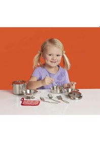 Resim Metal Tencere Tava Yemek Pişirme Oyuncak Mutfak Seti 