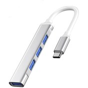 Resim TYPE C 4 PORT USB 3.0 ÇOKLAYICI NOTEBOOK VE TELEFONLAR İÇİN 