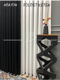 Resim Tül Perde1. Sınıf Foldet Zemin Keten Etek Kurşun Çok Renkli 