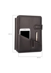 Resim 2K 2026 Yeni Yıl Organizer Ajanda Tarihli Çizgili 20x26 CM - Siyah 