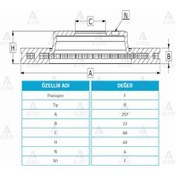 Resim Fren Dıskı Prımera 90-02 / Altıma 88-92 / Almera 00-08 / Ön Havalı 256-4 Set 4020693j01 
