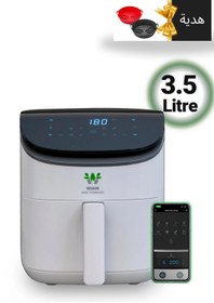 Resim Wiami Air Fryer 3.5 Litre Siyah Akıllı Fritöz, Pişirme Kabı Hediyeli 