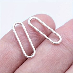 Resim 20 adet Oymalı Oval Pin Zincir Bağlantı Elemanları, 20x6mm Geometrik Bağlantılar DIY Bileklikler, Kolyeler & Küpeler için - Çinko Alaşım Takı Yapım Malzemeleri 