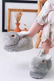 Resim Genel Markalar Kadın Füme Tavşanlı Panduf Ev Içi Bot 