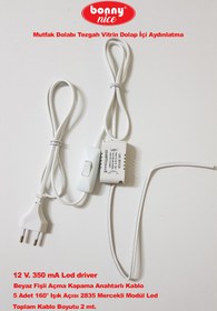 Resim Bonny Nice Çalışma Masası Mutfak Dolabı Tezgah Vitrin Dolap İçi Aydınlatma Modül Led Günışığı Sarı Işık 5’li 