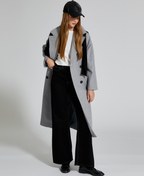 Resim Ekstra Geniş Paça Kot Pantolon Gabardin Kumaş Yüksek Bel - Bianca Jeans 