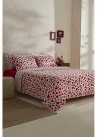 Resim Karaca Home Amour Bliss %100 Pamuk Çift Kişilik Nevresim Takımı Kırmızı Kırmızı 