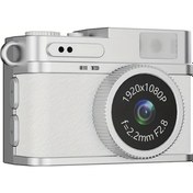 Resim Techbloom Beyaz Mini Retro Taşınabilir Fotoğraf Makinesi 8gb Hafıza Kartlı Değiştirilebilir Filtreli Video Çekim Özellikli 096 İnç Ips Ekranlı Led Dolgu Işıklı 