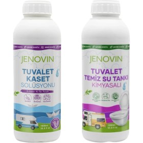 Resim Jenovin Sifon Temizliği Karavan & Tekne Tuvalet Wc Atık Kimyasalları Lavanta Kokulu 1L | Katı Atık Parçalama 