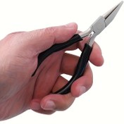 Resim 1 adet 11.43 cm Alaşım Mini Hassas Tel Sarma Pensesi, Ergonomik Siyah Saplı - Detaylı İşler için Temel DIY Takı ve Boncuk Yapımı Aracı 