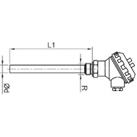 Resim Kafalı Tip T Cu-const Termokupl 6x800mm 