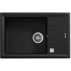 Resim Stone 60 S-TG Tek Hazneli Tek Damlalıklı Granit Carbon Siyah Eviye 