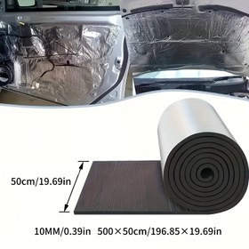 Resim İzolasyon Ses Yalıtımlı Araba Ses Yalıtım Matı, Ses Yalıtımı Kaplama, Tavan İzolasyonu Yenileme Tam Levha 50*500cm 
