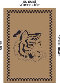 Resim duha trend 35x50 120 Gr. Kraft Kağıt Oto Paspası Kaplan 1 50 Adet 