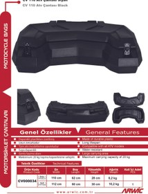 Resim arwic ATV ÇANTASI SİYAH CV 110 