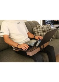 Resim AyrStore Telefon ve Tablet Bölmeli Minderli Laptop Sehpası Notebook Bilgisayar Çalışma Masası, Antik 