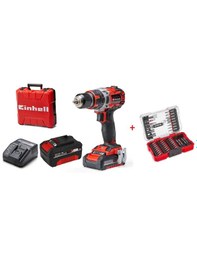 Resim Einhell TP-CD 18/50 Li-i Bl 2AH + 4AH Akülü Darbeli Vidalama + Einhell Vidalama Uç Seti 42 Parça M-case Kutu Set 