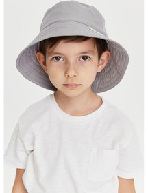 Resim Benitto Kids Erkek Çocuk Desenli Bucket Şapka 7006-gri 