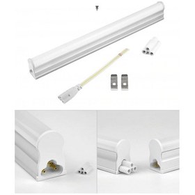 Resim 1 Adet 60 Cm, 9 Watt Beyaz Işık Ledli Eklenebilir T5 Bant Armatür, T5 Armatür, Tavan, Duvar Armatürü Beyaz 