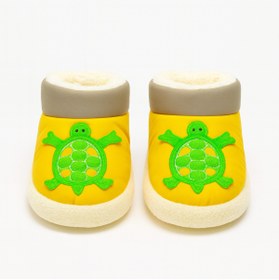 Resim Shoebuo Bebek Çocuk Figürlü Panduf Kaymaz Tabanlı Sevimli Ev Botu Ev Ayakkabısı 