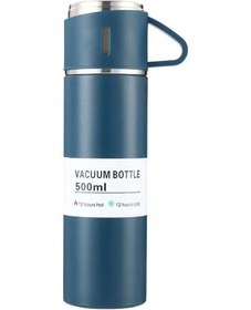 Resim Suofeng 500ml 304 Çelik İçten Isı Tutucu Matara, 12 Saat Isı Saklama, Sızıntı Engeli, Ev/ofis/doğa Kullanıma Uygun, Mavi Kutu Yok Siyah 