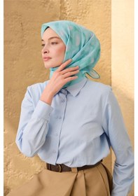Resim Silk Home Soft Eşarp 73098-09 Turkuaz, Cam Göbeği, Uçuk Mavi 