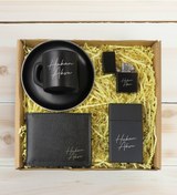 Resim Bk Gift Kişiye Özel İsimli Siyah Türk Kahvesi Fincanı&cüzcan&çakmak&sigara Kutusu Hediye Seti, Sevgiliye Hediye, Arkadaşa Hediye, Doğum Günü Hediyesi 