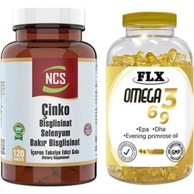 Resim Çinko Bisglisinat Selenium 120 Tablet & Flx Omega 3-6-9 90 Tablet 