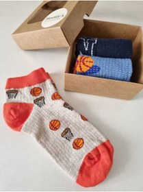 Resim Moonys Socks Collection 3’lü Erkek Çocuk Basketbol Temalı Kısa Çorap Seti 