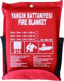 Resim Özel Kumaşlı Yangın Battaniyesi Ebat 150 X 180 X 5 Adet 