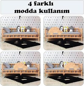 Resim Markaawm Premium Arabalı Montessori Yatak Çocuk ve Bebek Karyola 120X200 